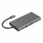 LogiLink UA0383 Klēpjdatora dokstacija un portu replicētājs Vadu USB 3.2 Gen 1 (3.1 Gen 1) Type-C Sudraba (UA0383)