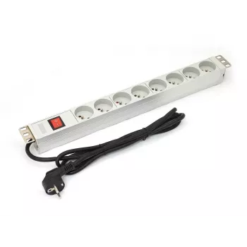 DIGITUS Professional a-19-STRIP-2-IMP - strāvas sadales bloks (statīvā montējams) - maiņstrāva 250 V - ieejas barošanas avots - izeja