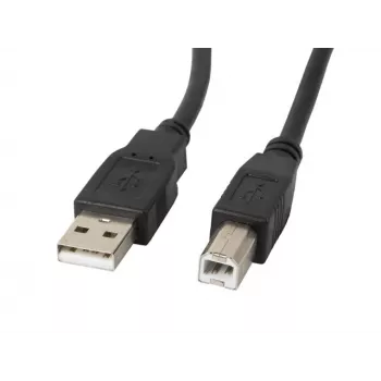 Lanberg CA-USBA-11CC-0050-BK USB kabelis 5 m 2.0 USB B melns (CA-USBA-11CC-0050-BK)