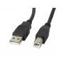 Lanberg CA-USBA-11CC-0050-BK USB kabelis 5 m 2.0 USB B melns (CA-USBA-11CC-0050-BK)