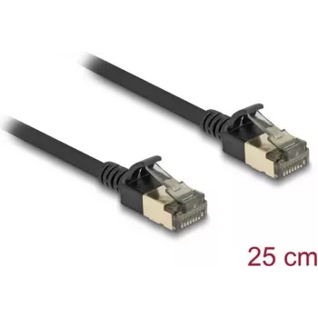 DeLOCK RJ45 tīkla kabelis Cat.8.1 0,25 m melns