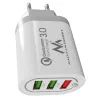 MACLEAN MCE479W sienas lādētājs — 3 portu USB ātrais lādētājs, 18 W kopējā jauda