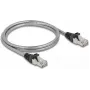 Tīkla kabelis DeLOCK RJ45 kabelis Cat.6A U/FTP RJ-45 1m sudraba krāsā