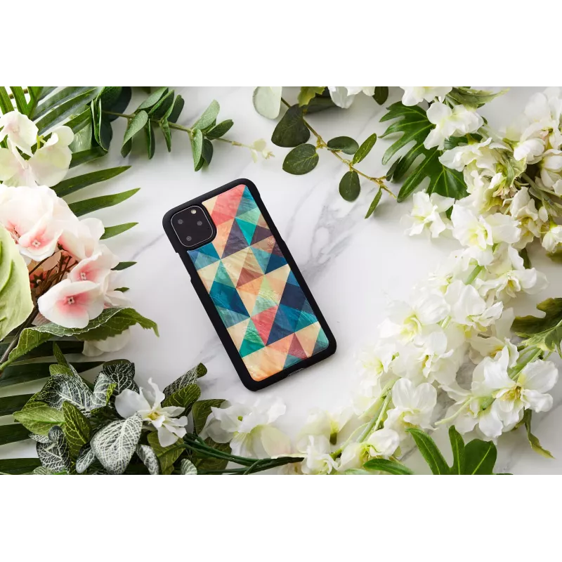Viedtālruņa maciņš iKins iPhone 11 Pro Max — Mosaic Melns aizsargapvalks