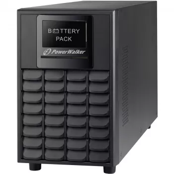 UPS akumulatora skapis PowerWalker BP A24T-4x9Ah — 4× 12 V 9 Ah, melns, 126×397×221 mm