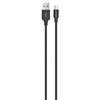 USB Micro-B kabelis Devia Pheez Series 5V 2.4A 1 m — melns
