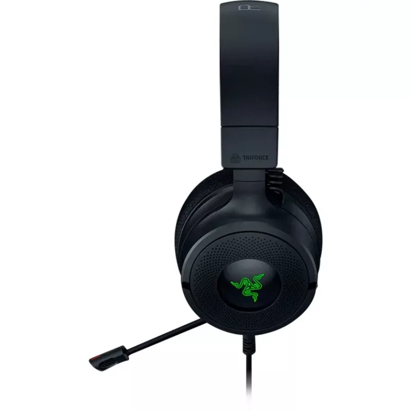 Razer Kraken V4 X - Vadu savienojamas PC spēļu austiņas (TriForce 40 mm draiveri, ievelkams kardioīds mikrofons, 7.1 telpiskā skaņa, Chroma RGB, PC, konsolei un tālrunim)