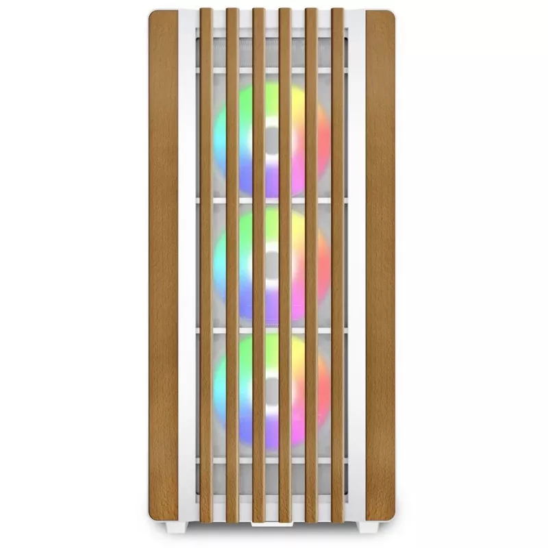 Sharkoon REBEL C70G RGB Full Tower White, Wood