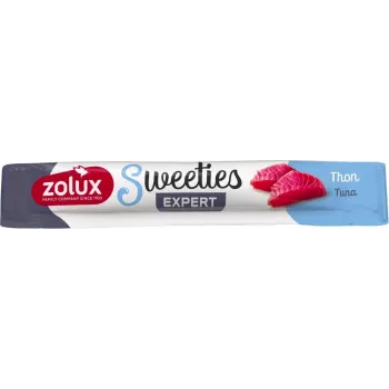Kaķu pastas našķis ZOLUX Sweeties Tuna 14 g — tunča garšas pasta 14 g tūbiņā, bez graudiem, bez lipekļa