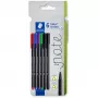 Fineliner Staedtler 334 C6 Melns Zils Zaļš Sarkans Violets 5 gab.