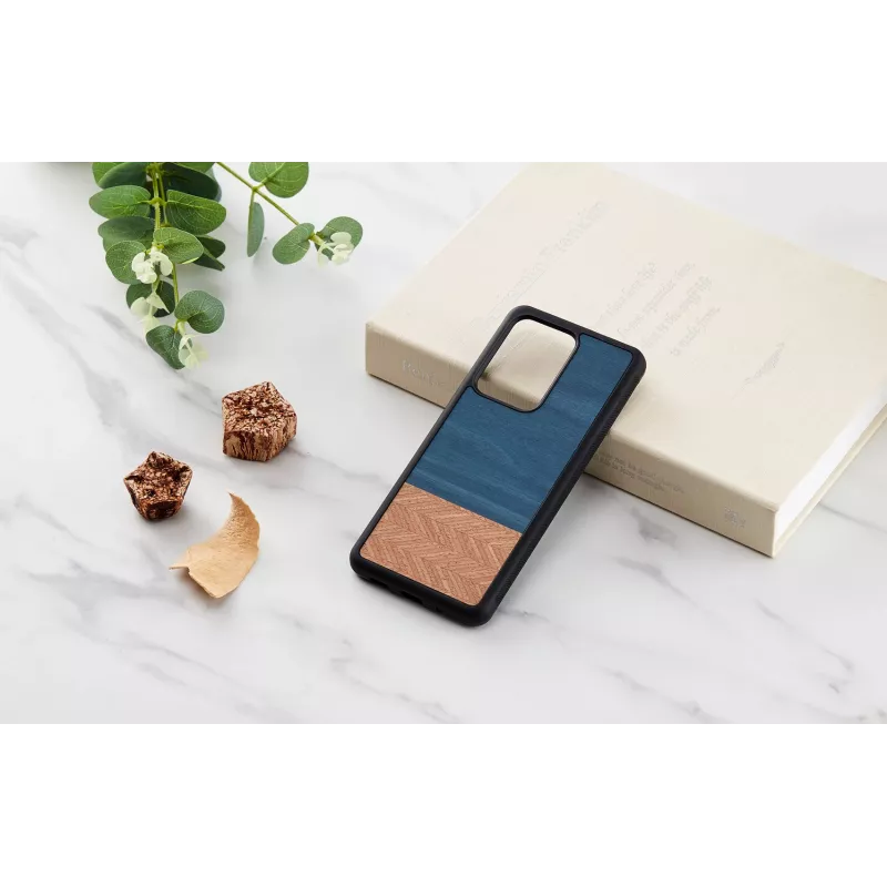Aizsargājošs viedtālruņa maciņš Man and Wood Galaxy S20 Ultra Denim Melns