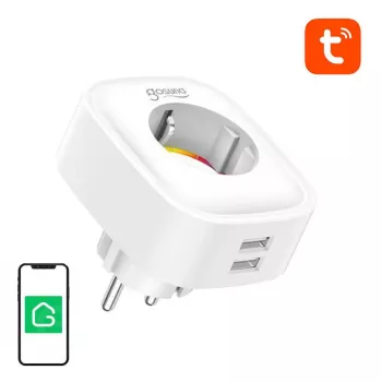 Viedais kontaktdakšs WiFi Gosund SP112 2xUSB, 16A, Tuya