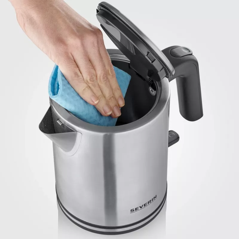 Severin WK 3489 elektriskā tējkanna 1 L 2400 W Melns, Sudrabs