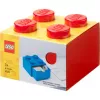 LEGO galda atvilktne 4, uzglabāšanas kastīte sarkanā krāsā, tapas