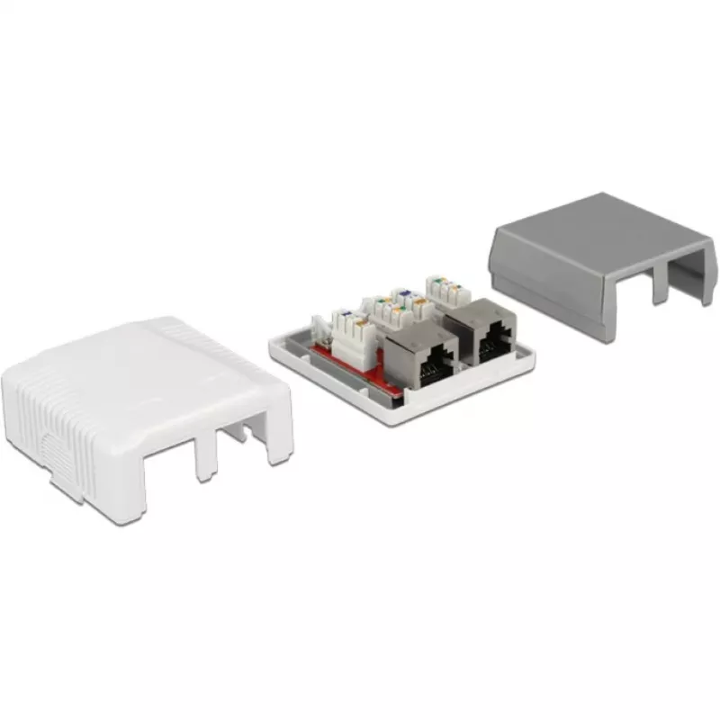 Virszemes kontaktligzda 2 x RJ-45 DeLOCK 86197