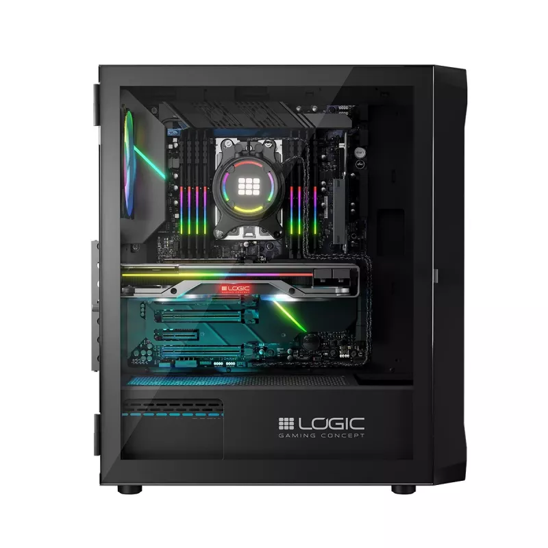 Datora korpuss Logic Concept Portos ARGB ATX melns