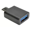 Eaton Tripp Lite Series USB 3.1 Gen 1.5 Adapter USB-C uz USB Type A M/F 5 Gbps planšetdatoram viedtālrunim - USB adapteris - USB Type A (W) uz 24 kontaktu USB-C (M) - USB 3.1 - Melns (U428-000-F)