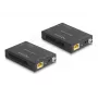AV raidītāja un uztvērēja komplekts DELOCK 65955 — Cat6/Cat6a HDMI paplašinātājs, līdz 3840×2160, vadu, Micro-USB B barošana