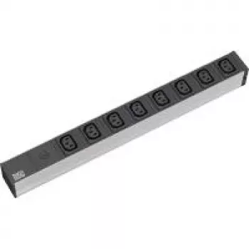Power Distribution Unit Bachmann 333.408 8 AC Outlets 1U Melns pelēka Silver