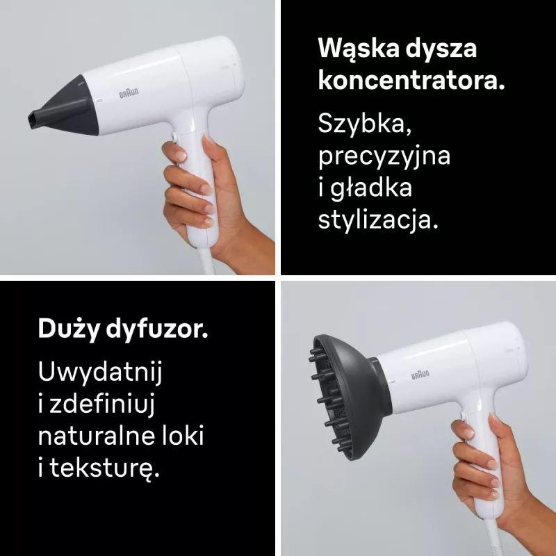 Matu žāvētājs Braun BRHD226E 2200W Jonu Tehnoloģija Viegls