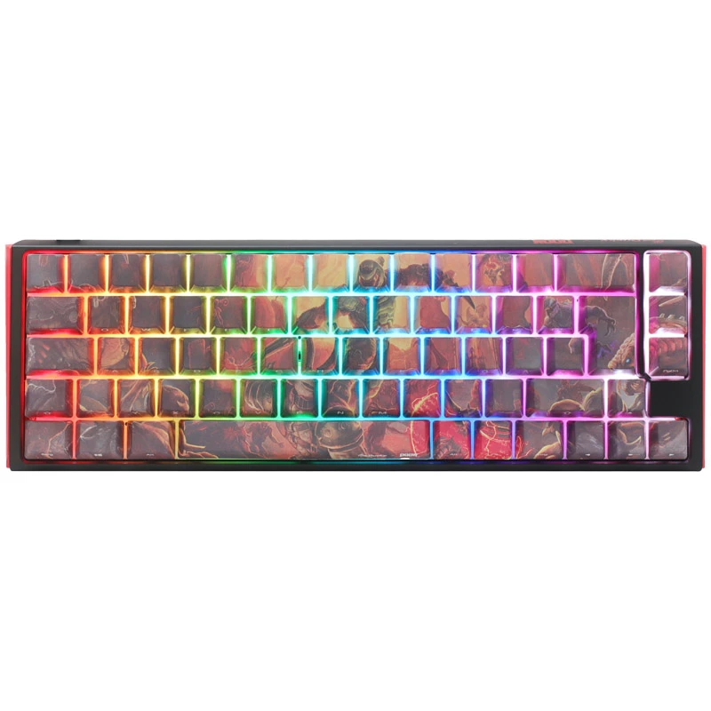 Ducky One 3 SF Doom ierobežotā izdevuma klaviatūra spēlēm USB QWERTY Daudzkrāsains