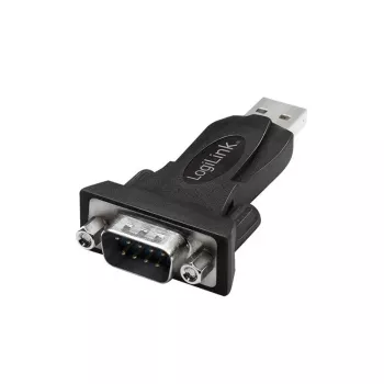 LogiLink AU0002F RS-232 USB 2.0 adapteris vīrišķā tipa, melns