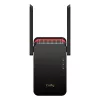 Wi‑Fi signāla pastiprinātājs Cudy RE3000 2400–5000 MHz, 802.11ax/ac/n/g/b/a, Ethernet 100 Mbps, ārējā antena, melns/sarkans