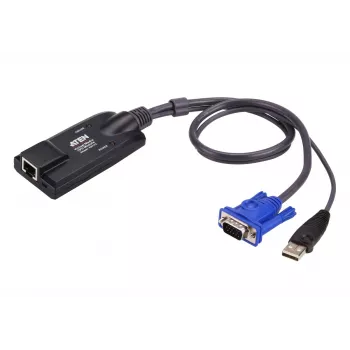 ATEN USB - VGA uz Cat5e/6 KVM adaptera kabelis (CPU modulis), ar virtuālo datu nesēju atbalstu