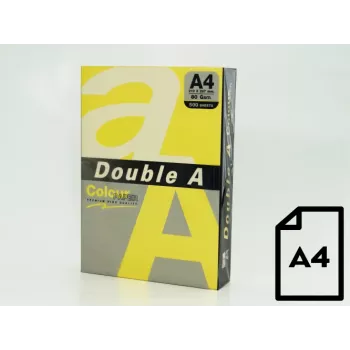Krāsainais papīrs Double A, 80g, A4, 500 loksnes, Citrondzeltens
