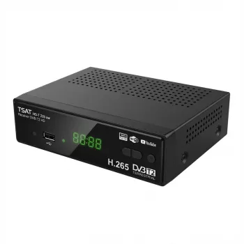 Virszemes HD uztvērējs TECHNISAT TechniSat HD-T 225 Terrestrial Melns, DVB-T/T2, H.265/HEVC, 1 uztvērējs