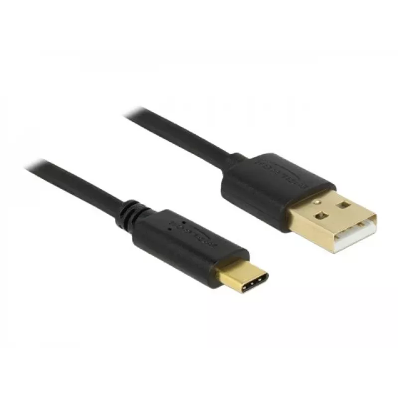 USB kabelis DeLOCK 85209 USB 2.0 3 m USB A USB C Melns