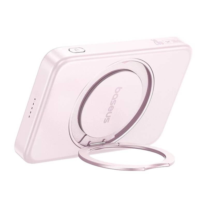Ārējais akumulators Baseus PicoGo Qi2 5000mAh 20W rozā