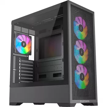 PC case Silentware Core 100 A-RGB Melns — model CORE100Melns, A-RGB lighting, mid-tower form factor
