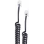 shiverpeaks ®-BASIC-S-Telefona klausules spirālvads – kabelis 2x 4P4C, balts, 4,0 m (BS70134)