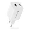 Sienas lādētājs everActive SC-450Q 45W 1×USB-C 1×USB-A Balts