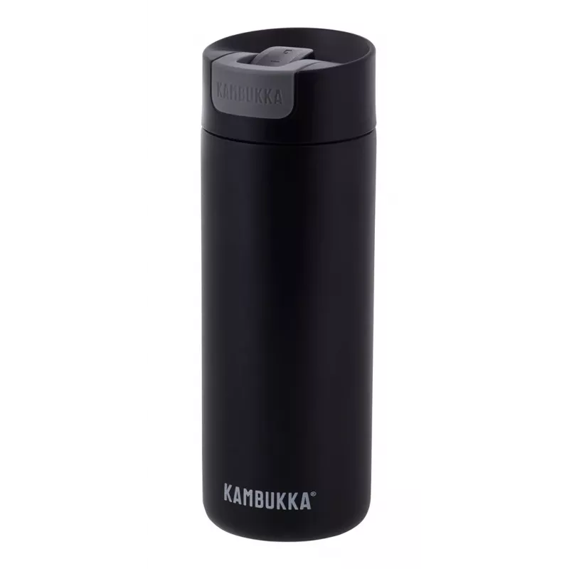 Termoss Kambukka Olympus 500 ml — 18/10 nerūsējošais tērauds, vakuumizolēts, melns, neslīdoša pamatne