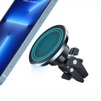MagSafe magnētiskais automašīnas turētājs Crong CRG-CH6-BLK iPhone 12 un jaunākiem modeļiem