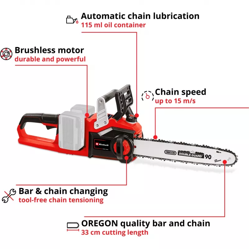 Einhell GE-LC 36/35 Li-Solo melns, sarkans