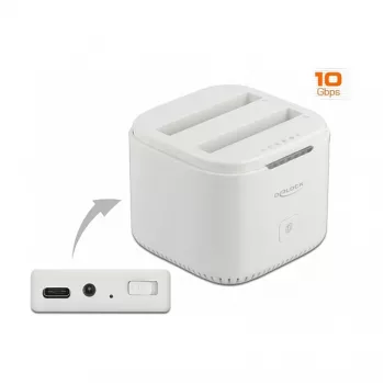 Dokstacija DeLOCK USB Type-C™ 3.2 diviem 2,5 collu SATA HDD/SSD