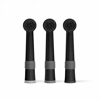 happybrush ECO R2 rezerves birstes galviņas, melnas, 3 gab.