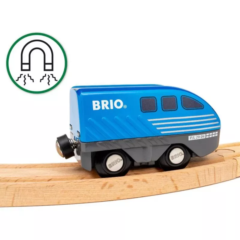 BRIO World atvelkamais vilciens melns zils 36019