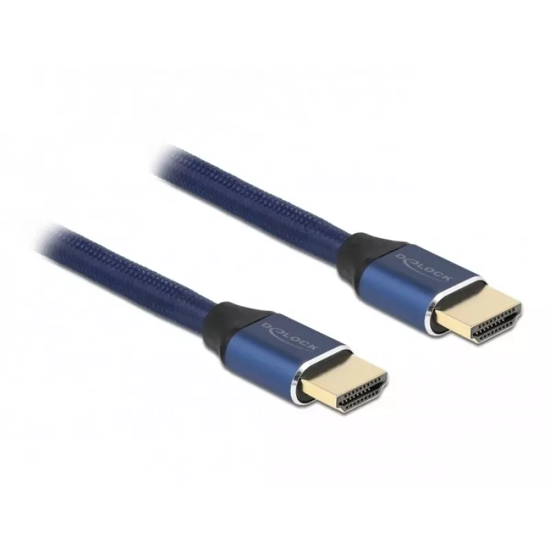 HDMI kabelis DeLOCK īpaši ātrdarbīgs 48 Gbps 8K 60 Hz zils 1 m