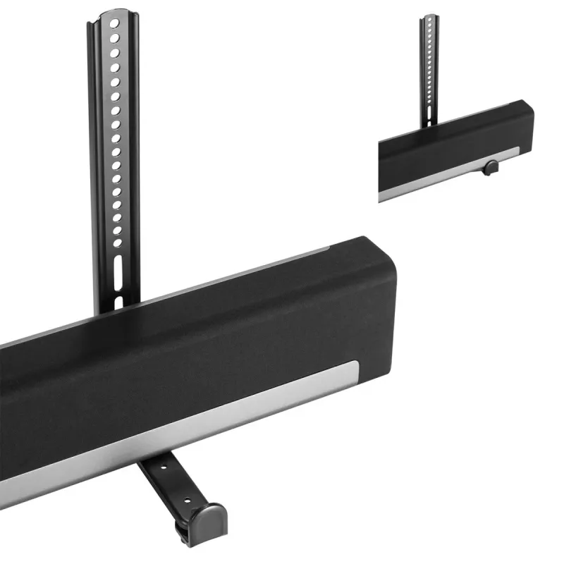 Maclean MC-914 Universāls skaņas joslas stiprinājums, skaļruņa turētājs, montāža zem televizora līdz 15 kg, VESA, vietu taupošs