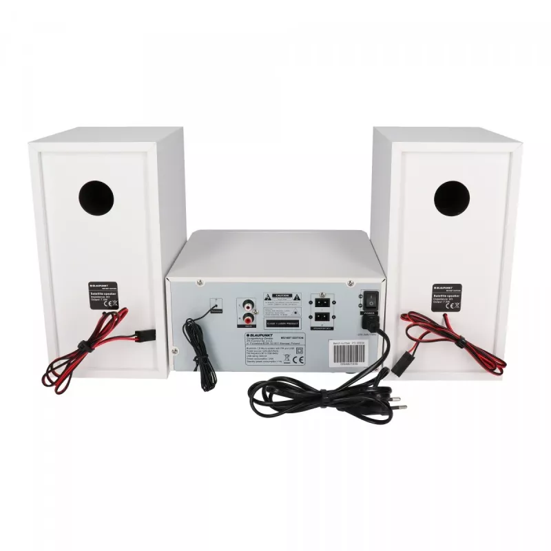 Mājas audio mikro sistēma BLAUPUNKT MS16BT 15 W, CD/USB/MP3, Bluetooth, FM RDS, balta