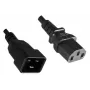 Microconnect PE030605 strāvas kabelis melns 0,5 m C13 savienotājs C20 savienotājs