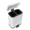 Atkritumu tvertne Beldray LA035235WHTFEU7 dubultais nodalījums 5 L balta