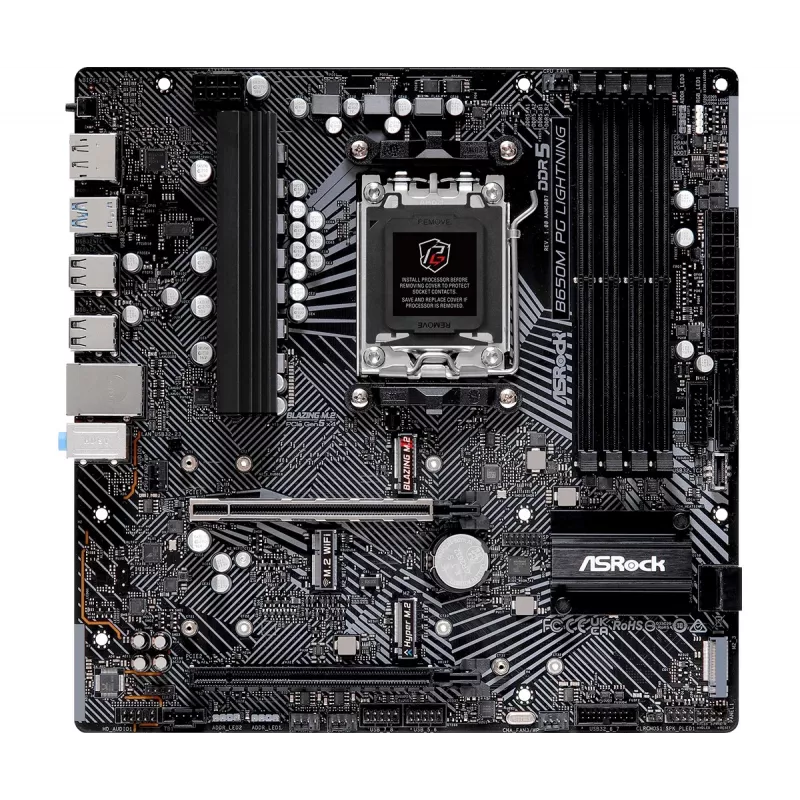 ASRock B650M PG Lightning AM5 Micro-ATX mātesplate