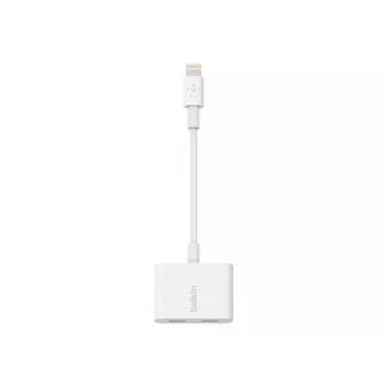 Belkin | Lightning Audio + Charge RockStar kabelis, 11,5 cm, balts | F8J198btWHT