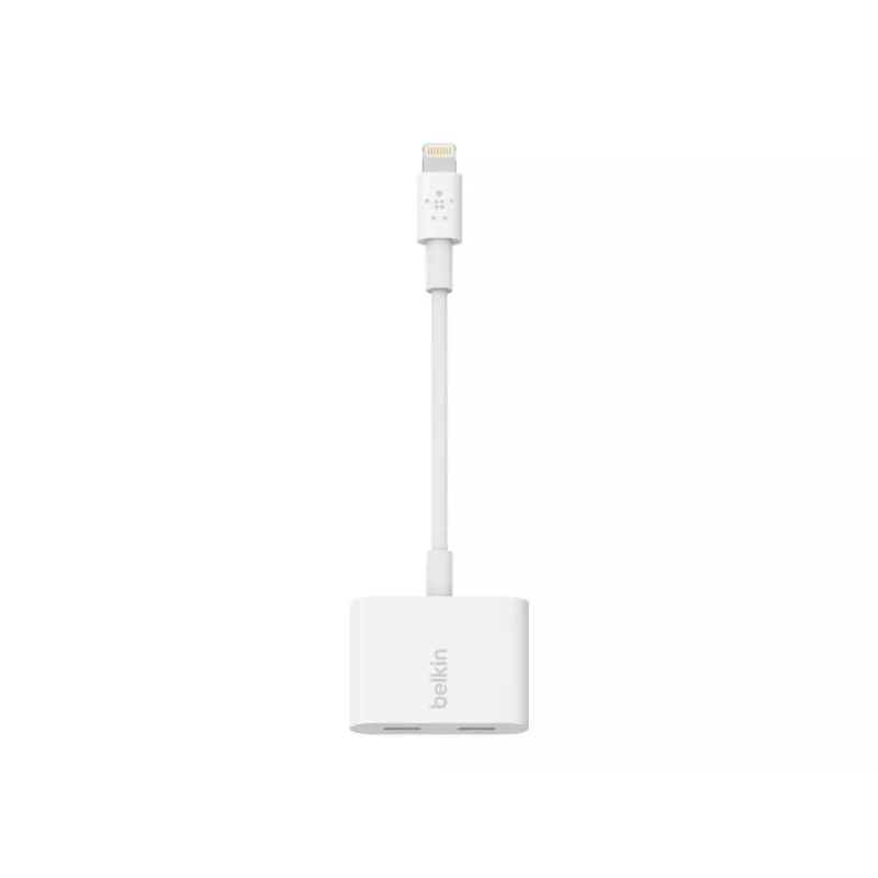 Belkin | Lightning Audio + Charge RockStar kabelis, 11,5 cm, balts | F8J198btWHT