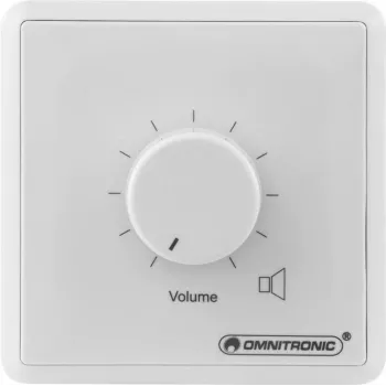 Omnitronic ELA LS-Regler 80711002 10 W mono balts skaļuma regulators publiskās adresācijas sistēmām